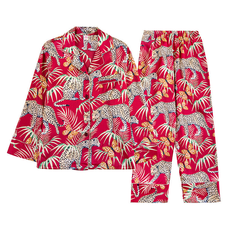 Pyjama En SoieJungle Élégante – Confort & Style Sauvage