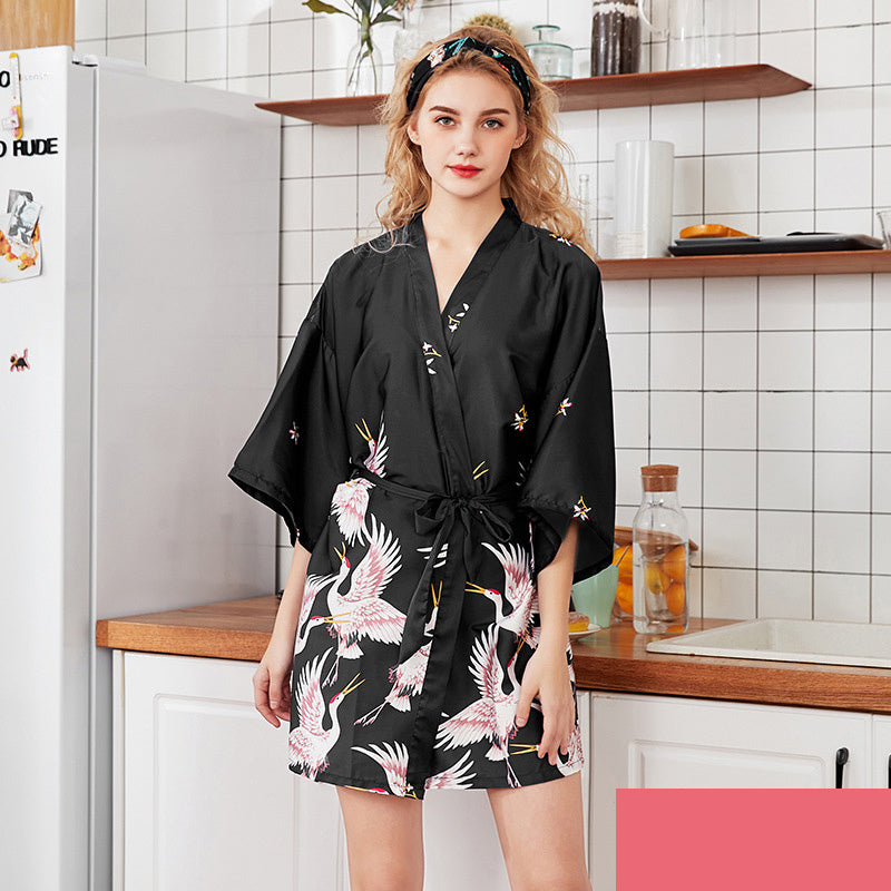Kimono Court en Soie – Élégance Japonaise & Confort Coréen