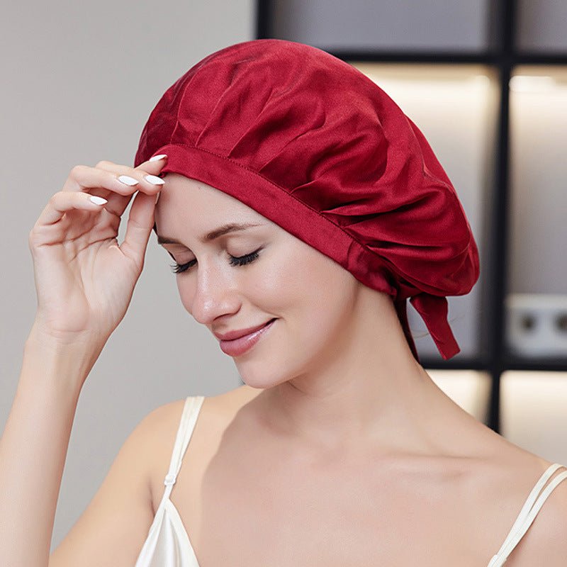 Bonnet de Nuit en Soie de Mûrier – Protection Cheveux Sans Frisottis