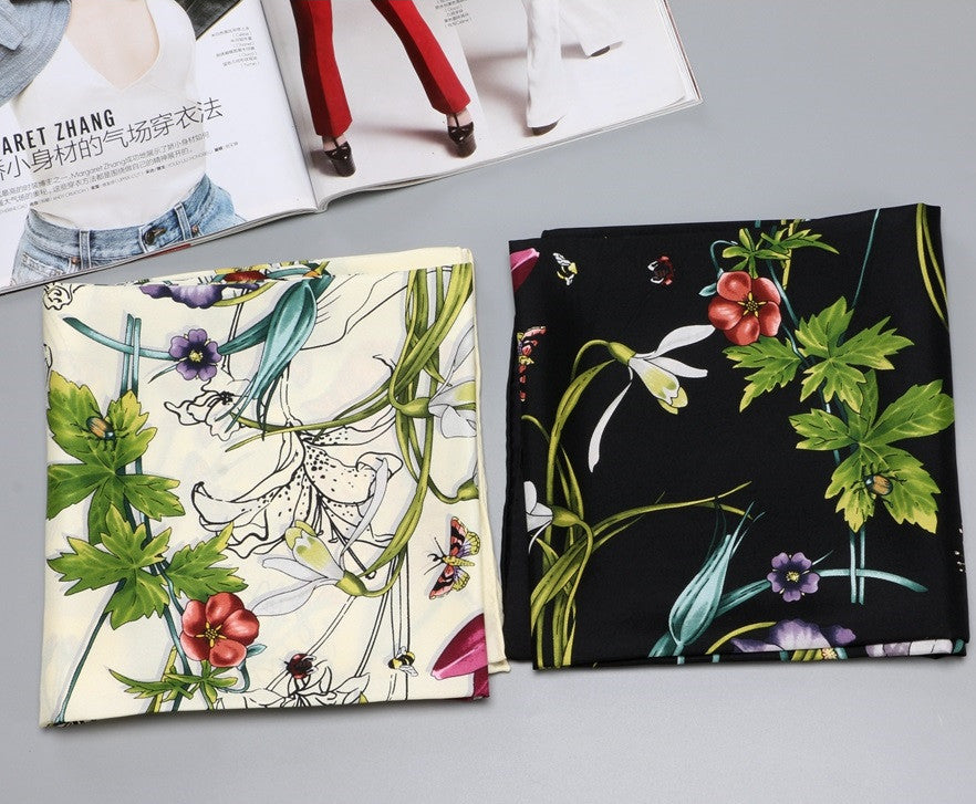 Foulard en Soie de Mûrier 90x90 cm – Twill Structuré