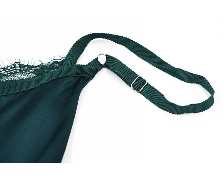 Nuisette en Soie de Mûrier avec Dentelle - DOUCEUR EN SOIE