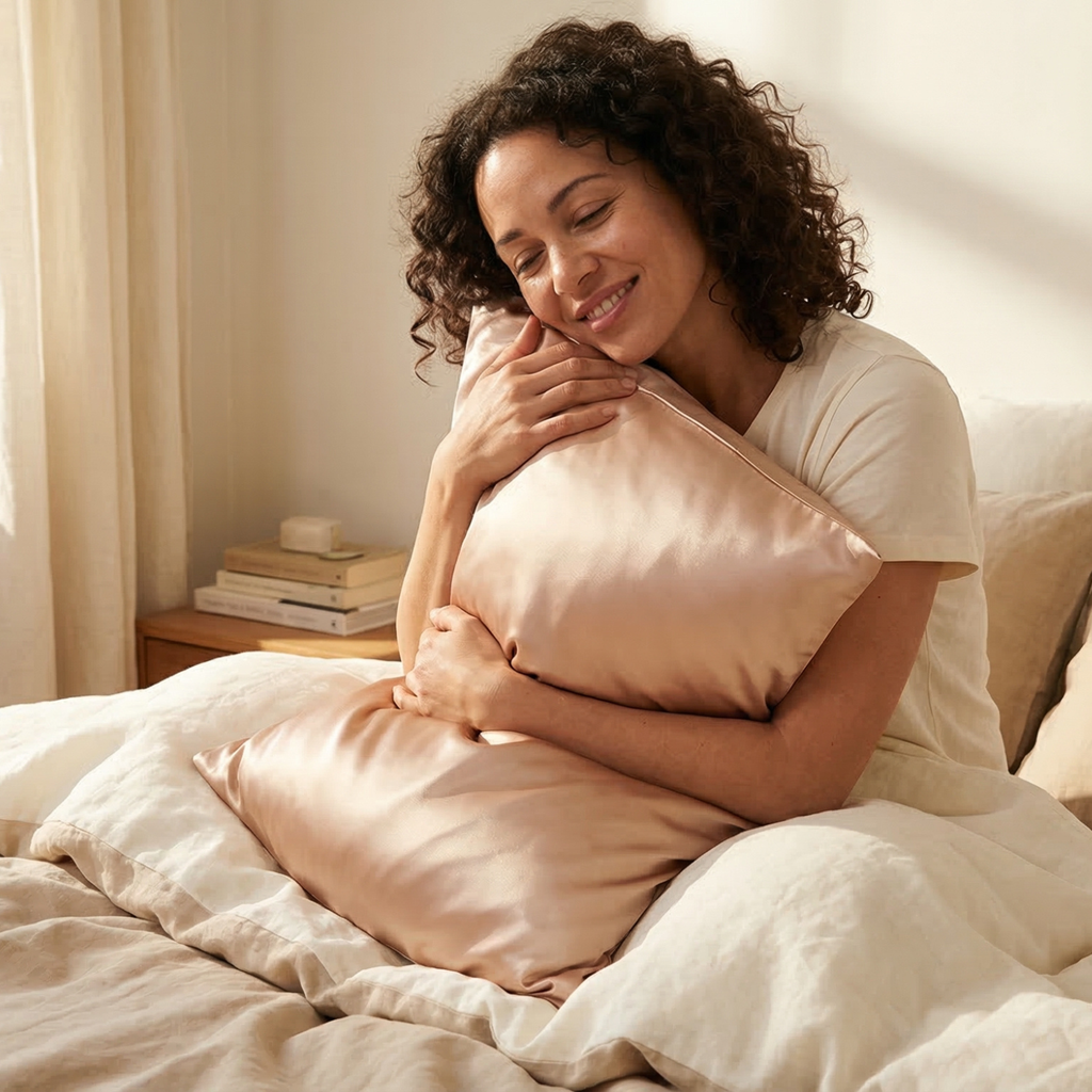 Taie d'oreiller en soie de mûrier · 22 momme · Grade 6A · Protection Cheveux & Peau