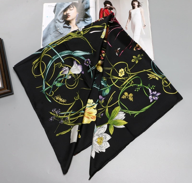 Foulard en Soie de Mûrier 90x90 cm – Twill Structuré