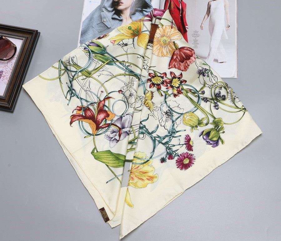 Foulard en Soie de Mûrier 90x90 cm – Twill Structuré