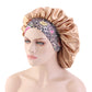 Bonnet de Nuit Bohème Grande Taille – Satin Doux & Bande Imprimée