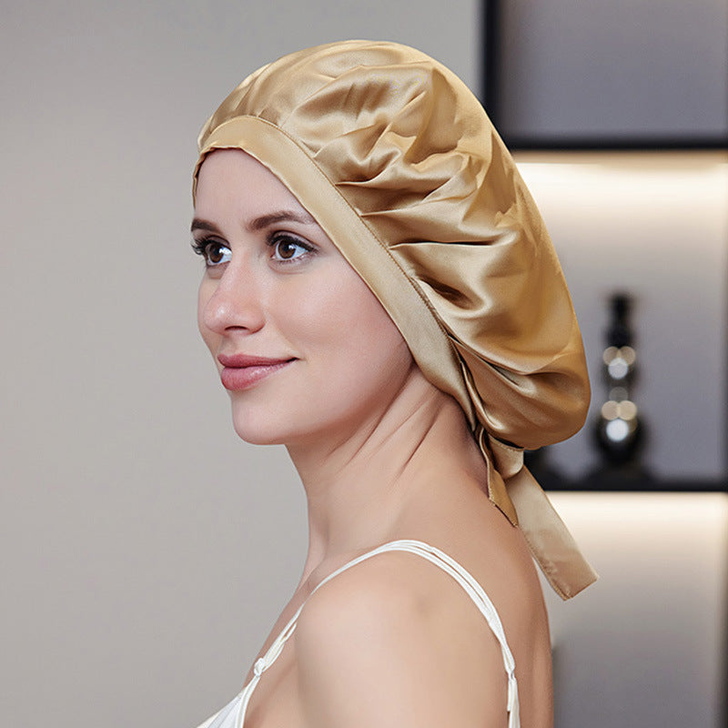 Bonnet de Nuit en Soie de Mûrier – Protection Cheveux Sans Frisottis