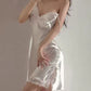 Nuisette Satin & Dentelle – Élégance Sensuelle