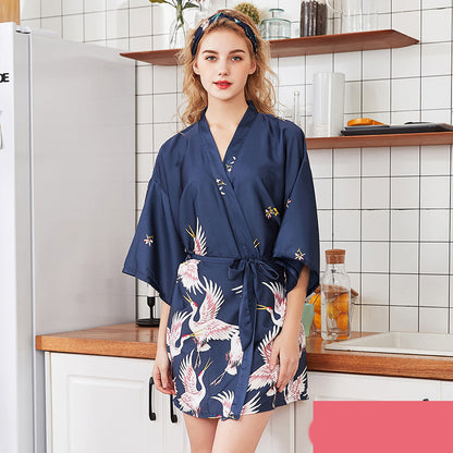 Kimono Court en Soie – Élégance Japonaise & Confort Coréen