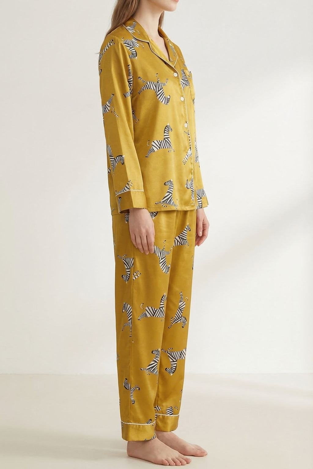 Pyjama en Soie de Mûrier à Motifs Ludiques | Douceur en Soie