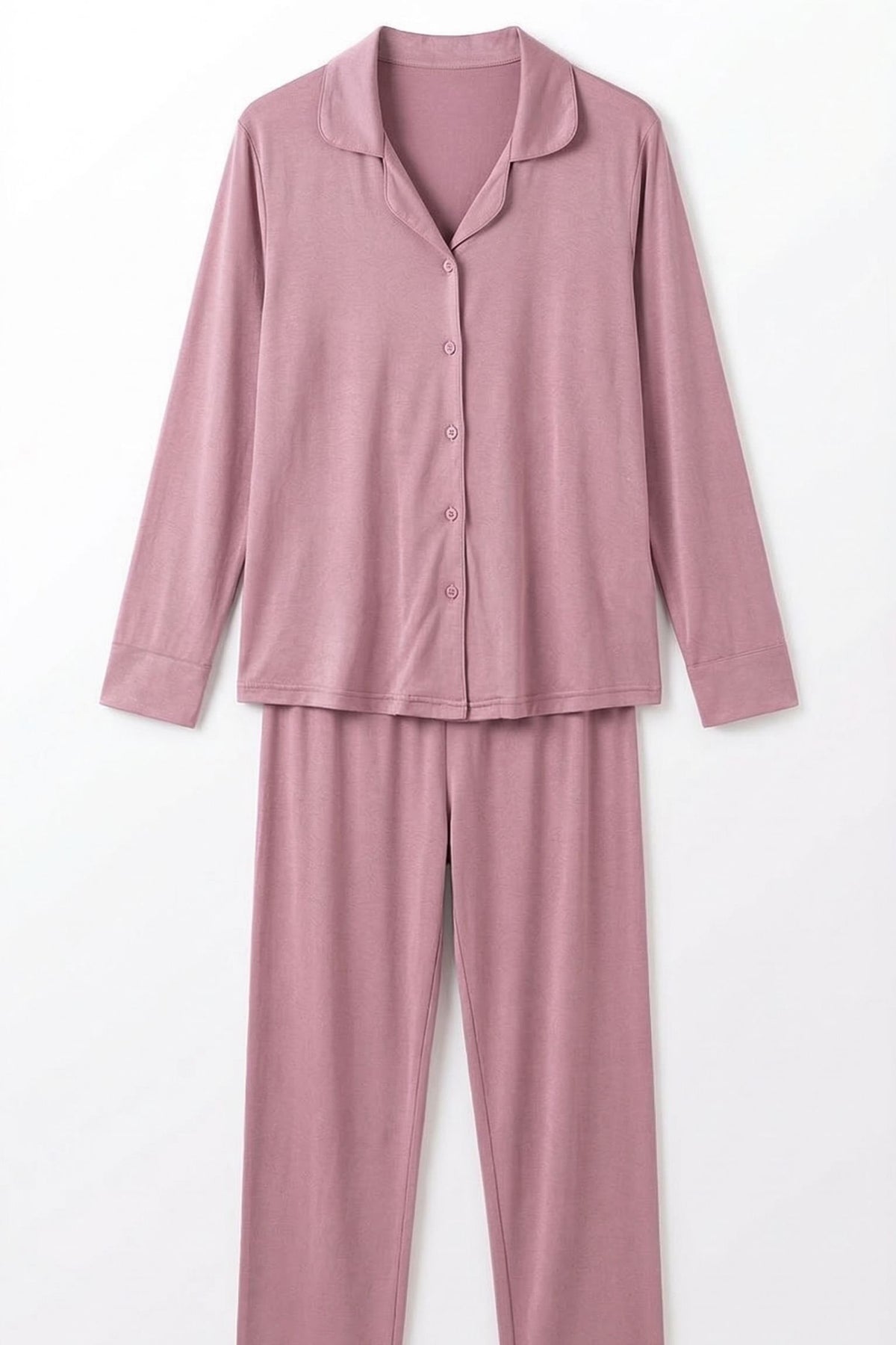 Pyjama en Soie de Mûrier - Col Chemise et Revers Élégants