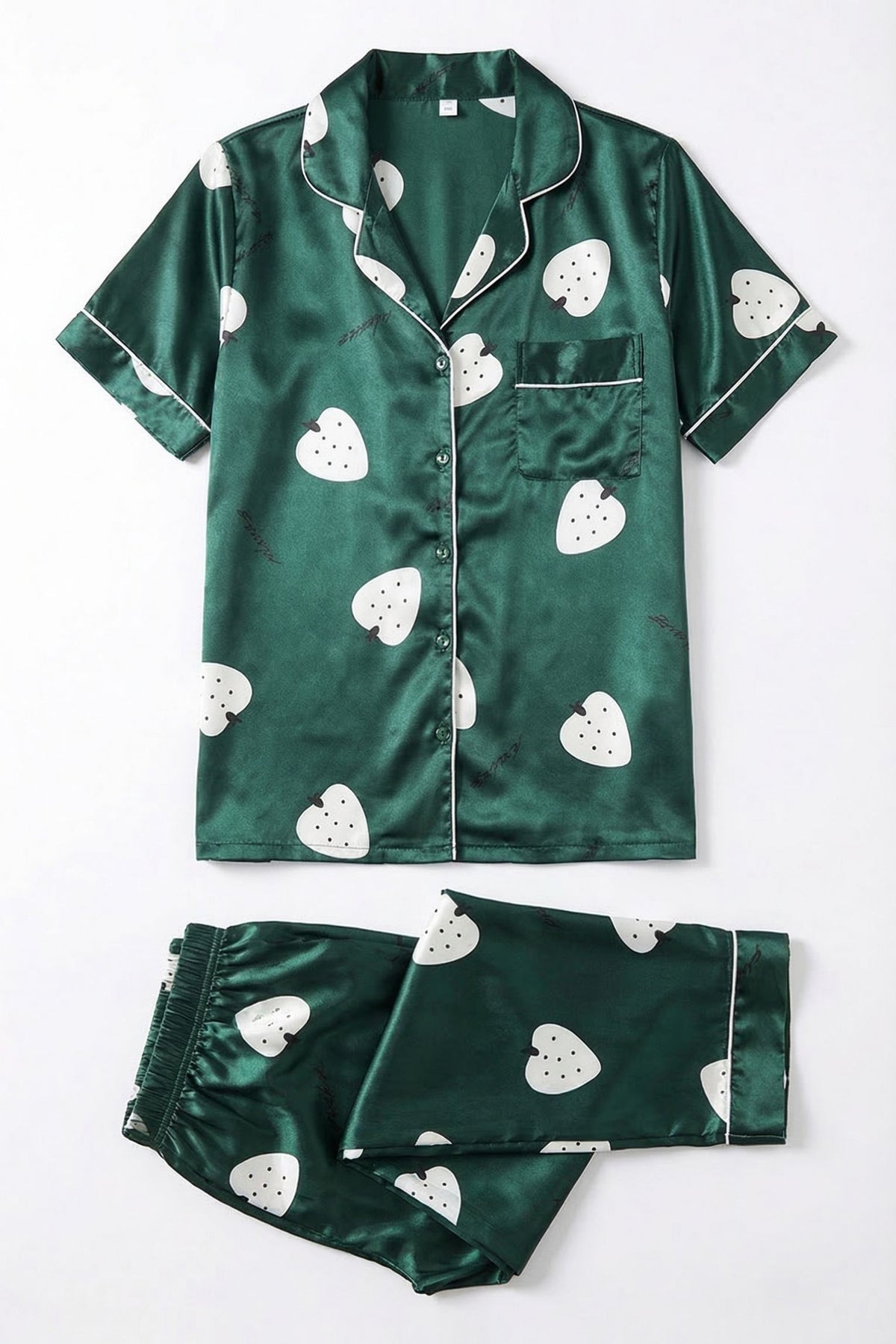 Pyjama en Soie de Mûrier avec Broderies Florales – DOUCEUR EN SOIE
