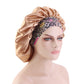 Bonnet de Nuit Bohème Grande Taille – Satin Doux & Bande Imprimée