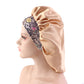 Bonnet de Nuit Bohème Grande Taille – Satin Doux & Bande Imprimée